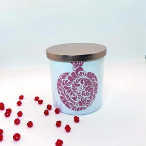 Narcissiflora Pomegranate Scented Candle, Yalda Candle, Yalda Candle Jar, Persian Candle, Natural Soy Candle, Yalda Gift, Organic Candle