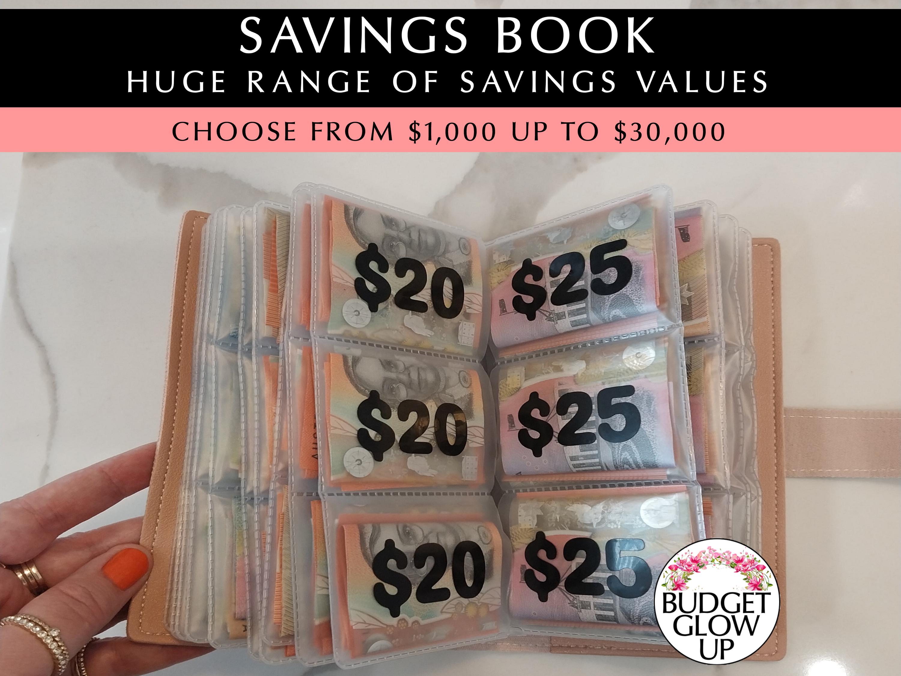 Savings Challenge Books | 1,000-30,000 Savings | 96 Envelope