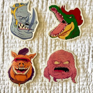 Ninja Turtles Sticker Set | Bebop and Rocksteady