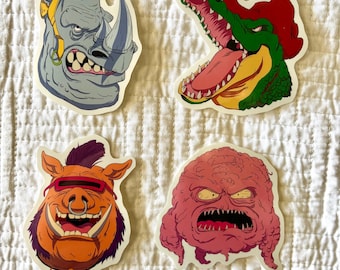 Ninja Turtles Sticker Set | Bebop and Rocksteady