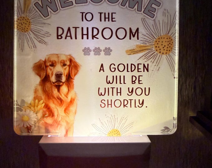 Golden Retriever Bathroom Night Light