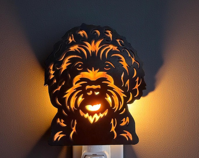 Golden Doodle Night Light | Handmade Dog Lover Gift