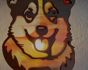 Corgi Night Light Plug In | Cute Dog LED Night Light | Corgi Lover Gift | Puppy Decor Night Light | Handmade Pet Gift