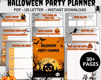 Halloween planner, Halloween Party Planner, Party Printable, Party Planner, Bundle Printable, Event Planner, Party Printable Bundle