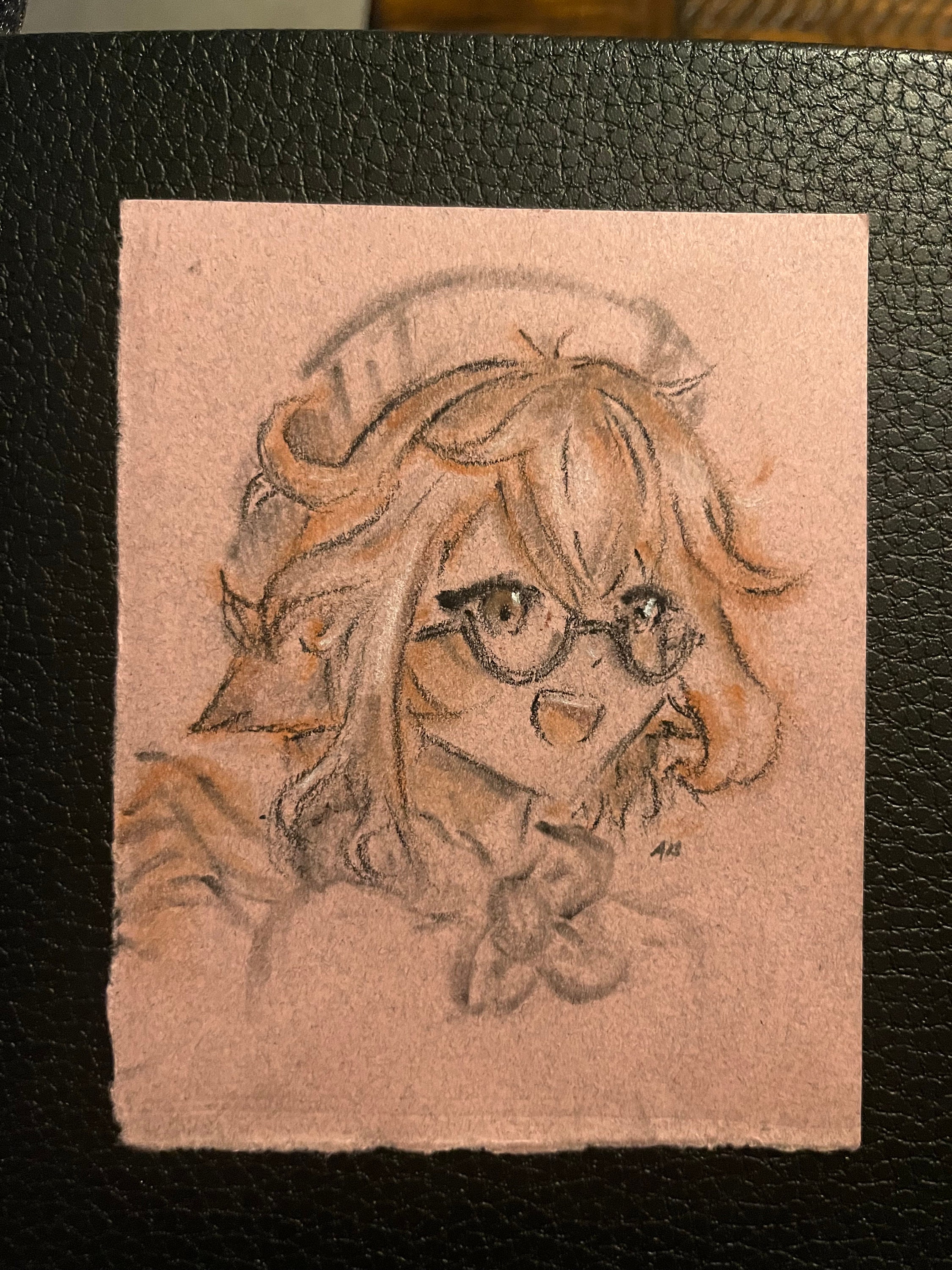 Charcoal Drawing of Sucrose From Genshin Impact Etsy