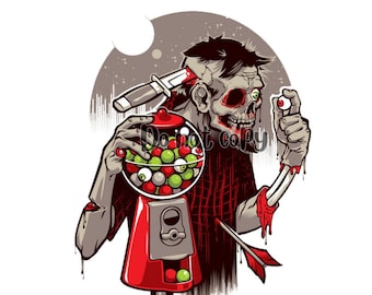 Zombie eye sublimation png digital download