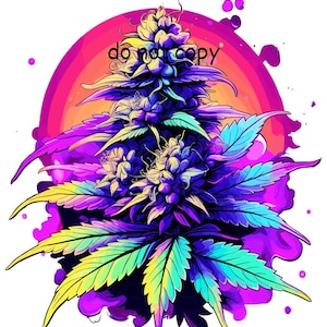 Marijuana bud sublimation png digital download
