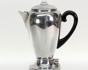 VINTAGE Mirro Automatic Electric Percolator B9232M - Complete & Tested - NOS Cord - Instructions - Made in USA