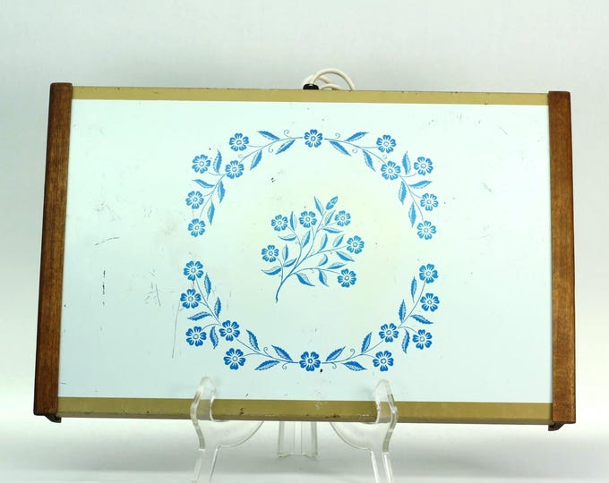 Vintage Cornflower Style Electric Warming Tray Warm-O-Tray Model 50
