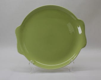 MCM Ranch Style by Salem 10" Serving Platter. Lime Yellow.