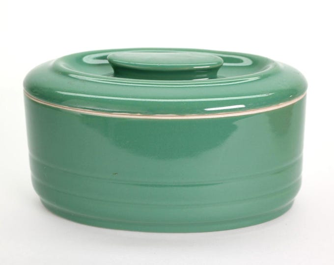 Vintage Hall China Refrigerator Dish: Juniper Green or Bold Orange