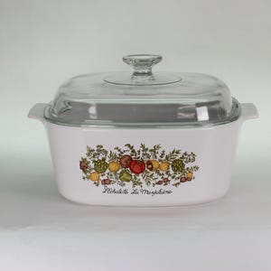 Vintage Corning Ware Spice of Life Casserole: 5 Liter L’Echalote La Marjolaine