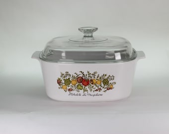 VINTAGE Corning Ware Spice of Life Casserole: 4 Liter L’Echalote La Marjolaine