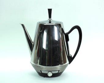 Vintage Sunbeam Coffeemaster AP-76 Percolator: 12-Cup Mid-Century Chrome Coffee Maker