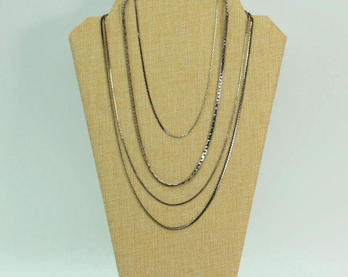 VINTAGE Silver Tone Chain Necklace • Choose From Multiple Styles & Lengths • Replacement Chain • Pendant Chain • Your Choice