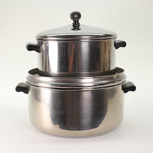 VINTAGE Farberware Aluminum-Clad Stainless Stock Pots – Your Choice (4 Qt or 6 Qt)