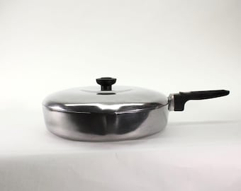 VINTAGE Magnalite 4512 Skillet with Lid – Cast Aluminum Frying Pan, Made in USA