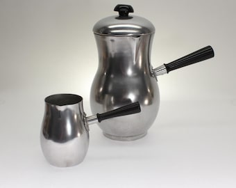 MCM Aluminum Hot Chocolate Set. Made in Spain.