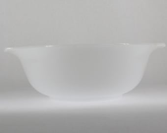 VINTAGE Glasbake Mixing Bowl. White. Made in USA.