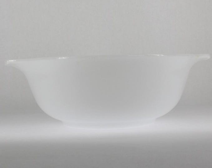 VINTAGE Glasbake Mixing Bowl. White. Made in USA.