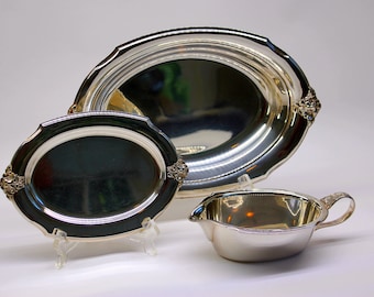 VINTAGE Wilcox by International Silverplate 3-pc Hostess Set