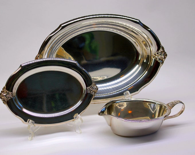 VINTAGE Wilcox by International Silverplate 3-pc Hostess Set