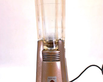 VINTAGE 1930s Waring Blendor Model FCI-15.  Early Countertop Appliance with Pyrex Jar & Die-Cast Base. American Industrial Design Icon.