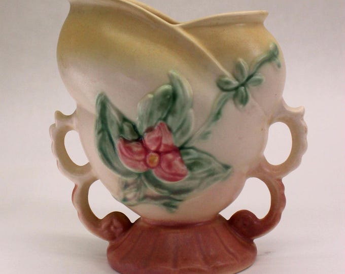 VINTAGE Hull Art Pottery Double-handled Vase "Wildflower" Series W5 6-1/2"