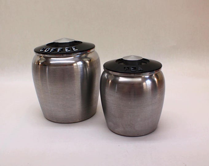 MCM Kromex Coffee and Tea Canisters w/ Lids
