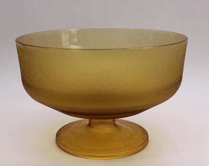 VINTAGE Hazelware 10" Footed Compote. Icelandic Pattern. Made by Brockway.