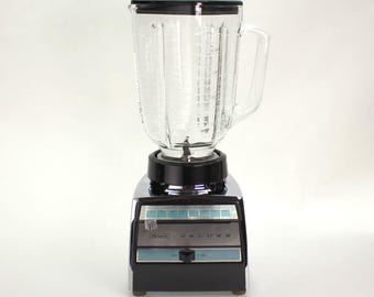 VINTAGE Sears Deluxe Blender. 1960s 8-Speed Glass Jar Chrome Base. Heavy Duty. Updated Parts. Solid Metal Blade Ring.
