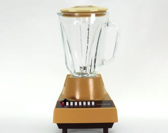 Vintage Hamilton Beach Blender: 1970s Harvest Gold Kitchen Appliance
