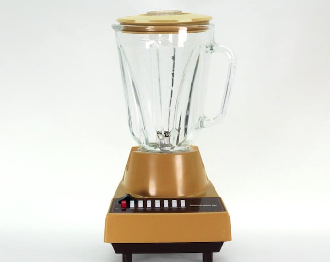 VINTAGE Hamilton Beach Blender: 1970s Harvest Gold Kitchen Appliance