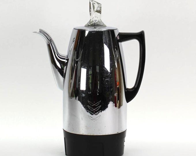 VINTAGE Westinghouse Electric Percolator PE-552 - Early Model - Complete & Tested - 8 Cup - Made in USA