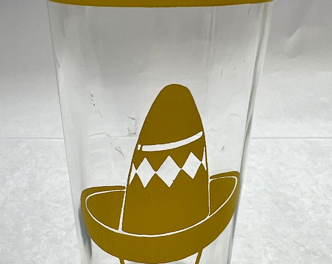 RARE Vintage Homer Laughlin Fiesta "Go-withs" Glassware. Hacienda Series. Yellow.