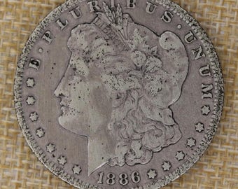 VINTAGE 1886-O Morgan Silver Dollar New Orleans Mint 90% Silver US Coin