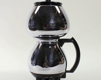 VINTAGE Sunbeam Coffeemaster C20 – Chrome Vacuum Coffee Maker with NOS Filter – Complete & Working