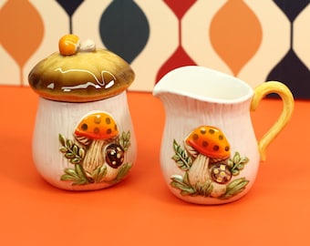 Vintage Sears Merry Mushroom Cream and Sugar Set – Made in Japan (1978)