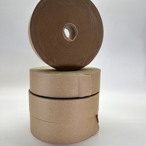 Kraft Paper Tape. Adhesive Backed. Water Activated. 2 Wide. image 1