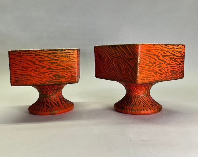 McCoy MCM Tonecraft Pedestal Planters- Pair