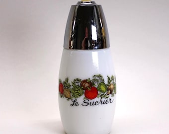 VINTAGE 1970 Corning Spice of Life Sugar Shaker-  Le Sucrier