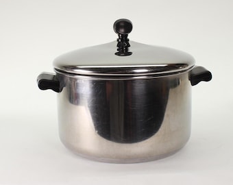 VINTAGE Farberware Aluminum-Clad Stainless Stock Pots – 4 Qt
