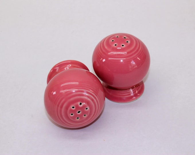 VINTAGE Fiesta Salt and Pepper Pair- Rose