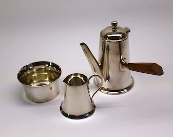 VINTAGE Barker Brothers 3-pc Silverplate Turkish Coffee Set
