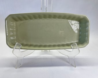 MCM 1950's Flat Flower Dish- Jade