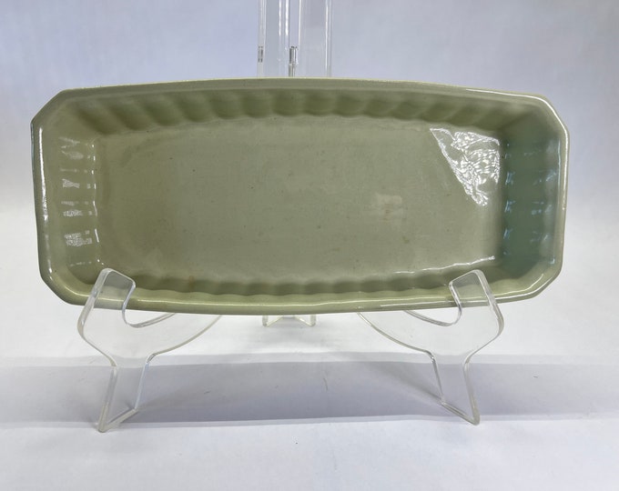 MCM 1950's Flat Flower Dish- Jade