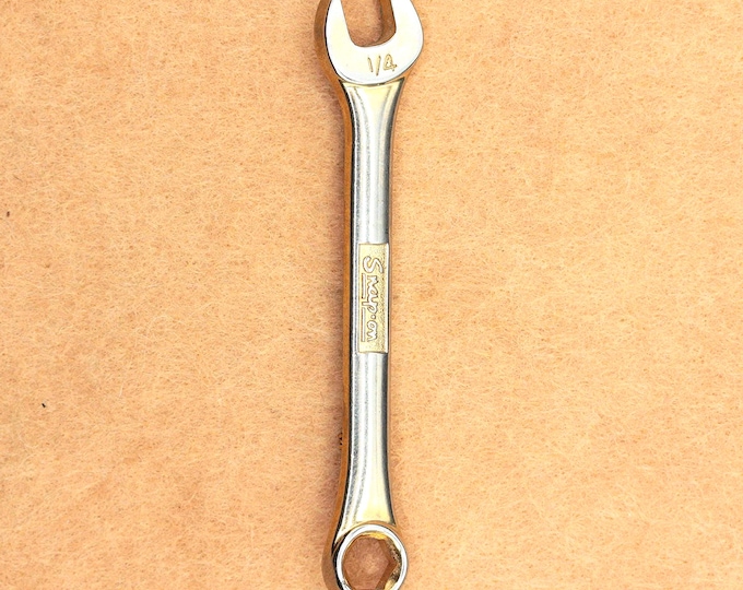 VINTAGE Snap-on 1/4" Wrench Brooch • Mechanic Jewelry • Tool Pin • Industrial Wearable Art