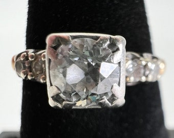 Anello di fidanzamento con diamante VINTAGE degli anni '20