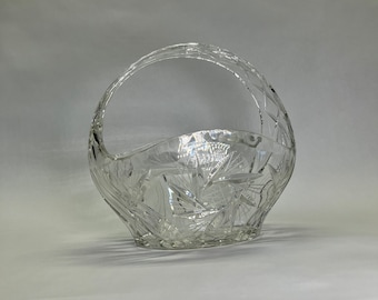 VINTAGE Bridal Basket- 1920's Bohemian Crystal