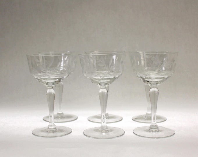 VINTAGE Buttercup by Rock Sharpe Crystal Liquor Cocktail Glasses- Set of 10